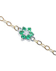 Emerald cluster bracelet