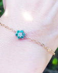 Colombian emerald cluster bracelet