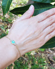 14k Emerald bracelet