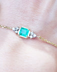 Emerald bracelet for women