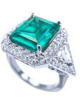 GIA esmeralda certificada en anillo para dama