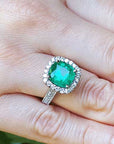 Emerald gold rings for woman