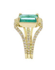 White gold fine emerald jewelry rings