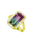 Bicolor tourmaline ring for sale