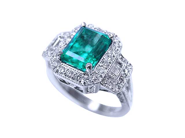 Genuine emerald rings for women
