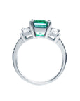 18k gold emerald ring for women