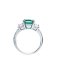 18k gold emerald ring for women
