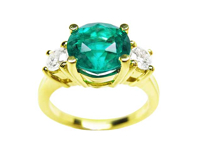 18k emerald ring