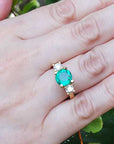 Natural emerald ring
