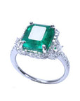 Genuine Colombian emerald rings for women
