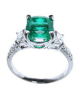 Emerald engagement rings made in USA