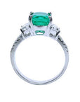 Genuine emerald ladies rings