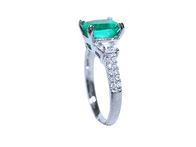 Affordable emerald engagement ring