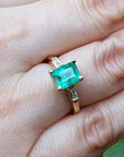 Real emerald rings for women