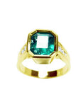 Womens Colombian emerald ring