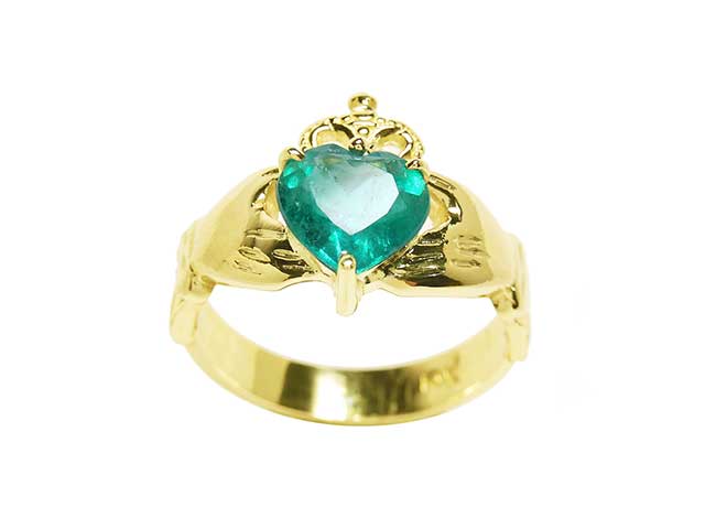 Claddagh ring emerald