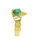 Yellow gold Claddagh ring emerald