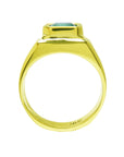 1.53 ct. Bezel Set Solitaire Emerald Ring 18K Yellow Gold