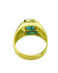 1.53 ct. Bezel Set Solitaire Emerald Ring 18K Yellow Gold