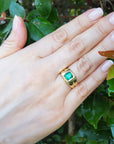 1.53 ct. Bezel Set Solitaire Emerald Ring 18K Yellow Gold