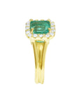 double shank emerald ring