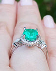 Colombian emerald rings for mother's day gift