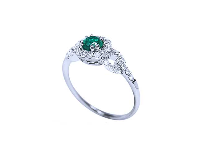 Unique emerald gold engagement rings