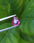Pear cut natural ruby