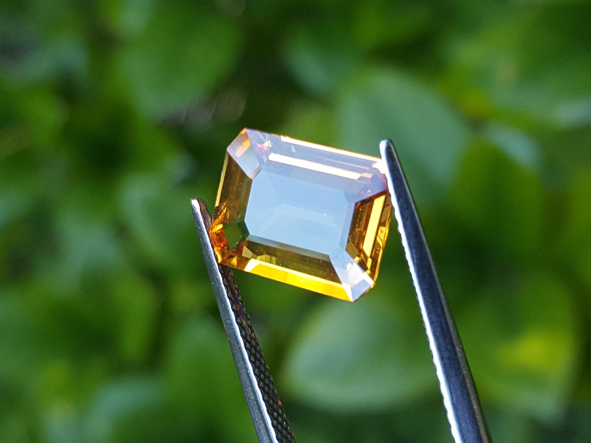 Genuine madeira yellow sapphire
