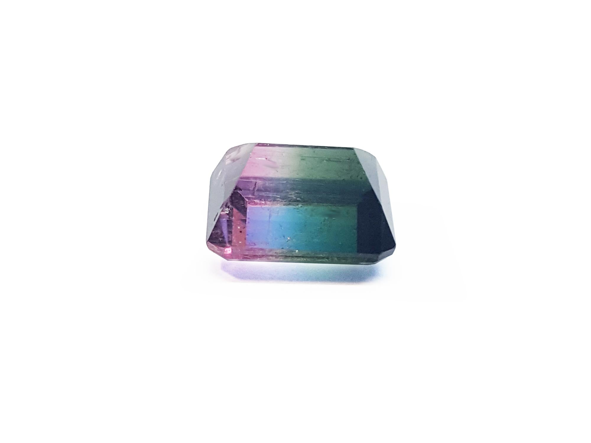 emerald cut watermelon tourmaline