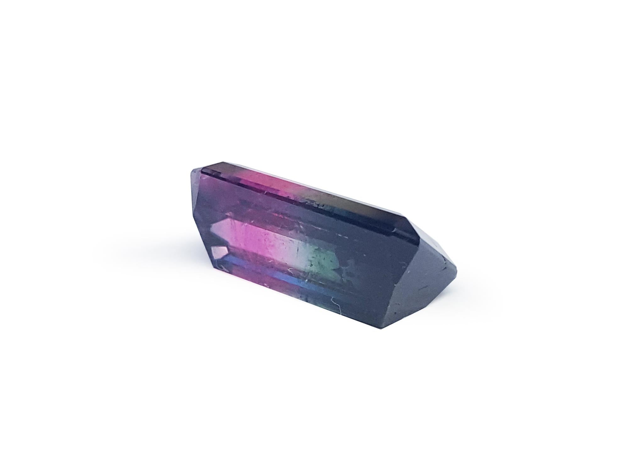 Natural bicolor tourmaline