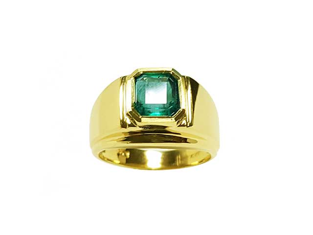 Men&#39;s Emerald Solitaire Ring