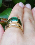 Fine men's emerald ring
