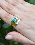 Emerald ring Made in USA
