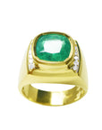 Colombian emerald Solitaire men’s ring