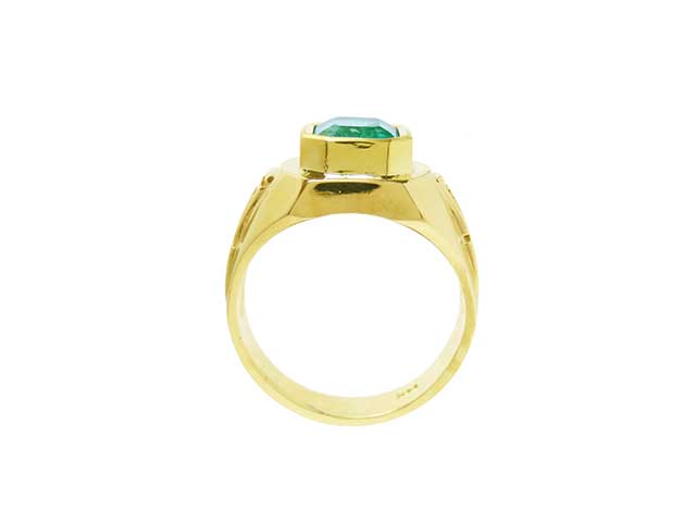 Genuine men&#39;s emerald ring