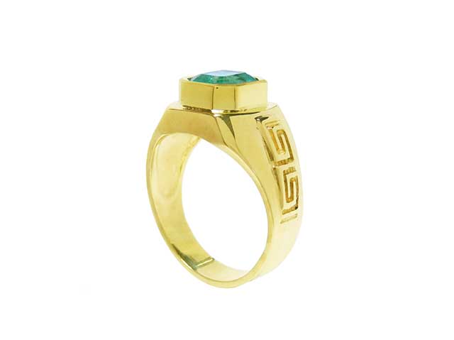 Emerald May Birthstone ring for men