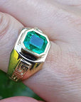 Emerald Solitaire rings for men