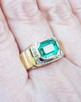 Unique men’s emerald ring
