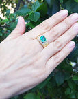 Real emerald men's ring made in USA