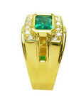 Solid gold emerald Jewelry for Men