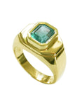 Muzo Colombia men's emerald ring
