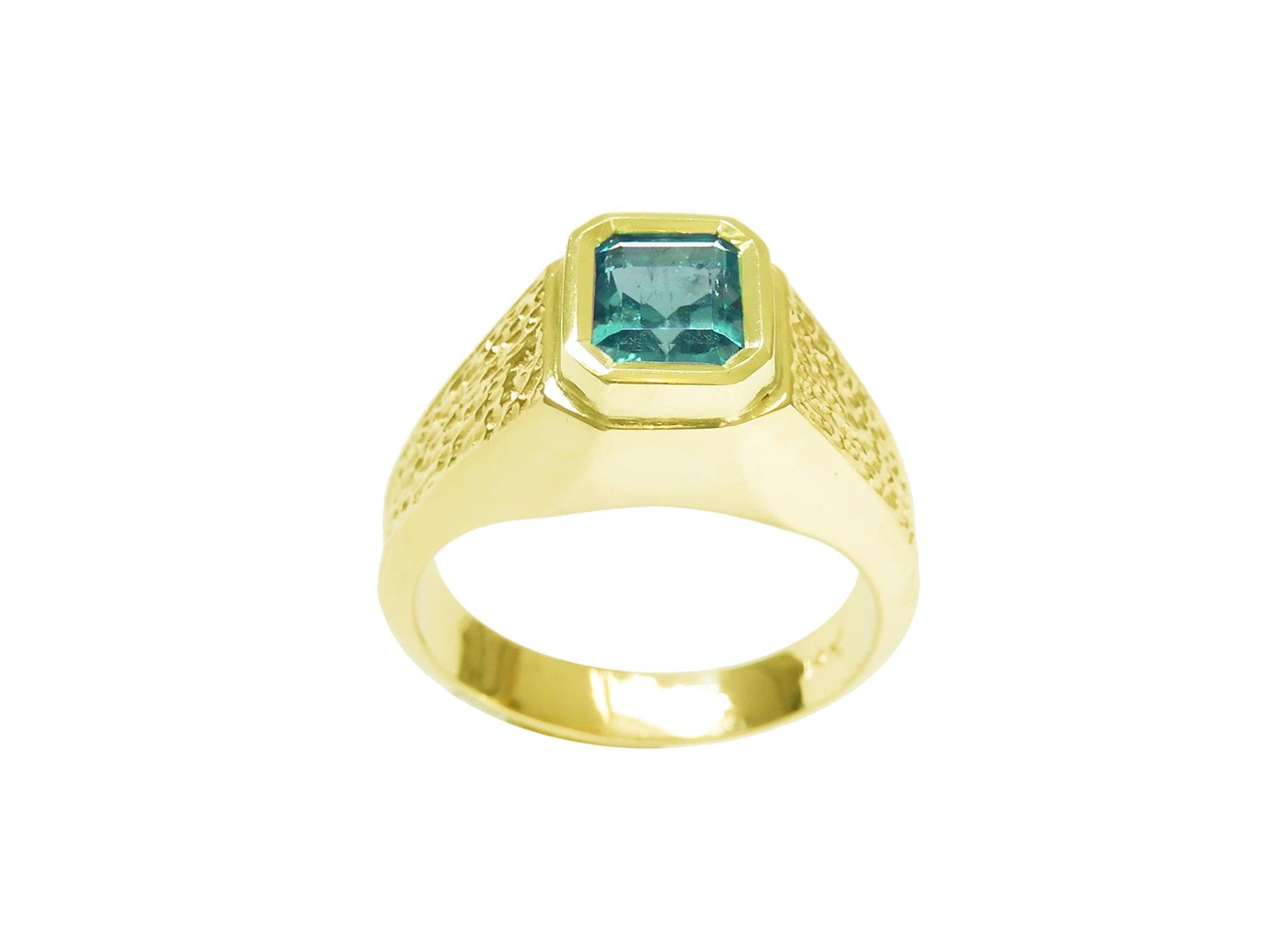 men&#39;s colombian emerald ring