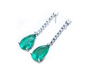 Emerald May birthstone earrings