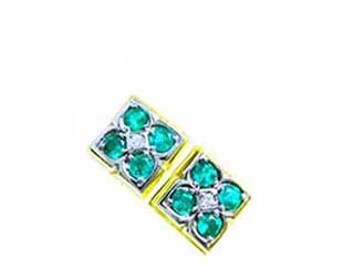 Emerald May birthstone cufflinks