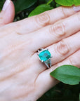 May's birthstone emerald ring for women