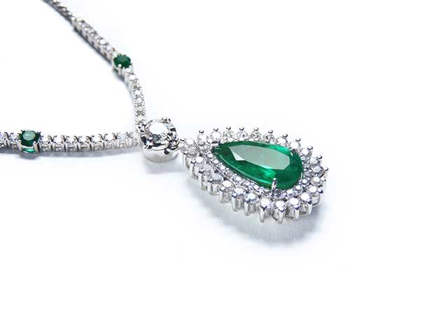 Genuine emerald necklace for sale