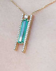 Muzo emerald-cut emerald necklace