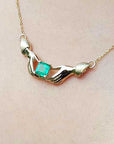 Wholesale Colombian emerald Claddagh necklace