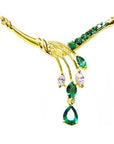 Mother’s day emerald stone necklace